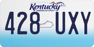 KY license plate 428UXY
