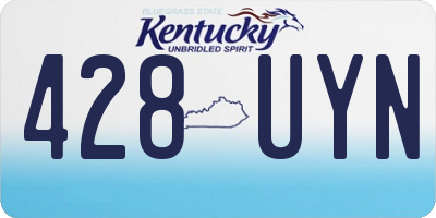 KY license plate 428UYN
