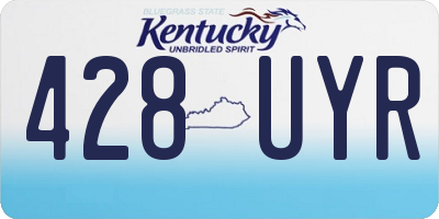 KY license plate 428UYR