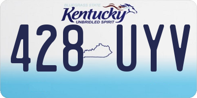 KY license plate 428UYV