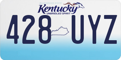 KY license plate 428UYZ