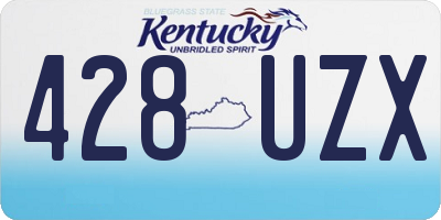 KY license plate 428UZX