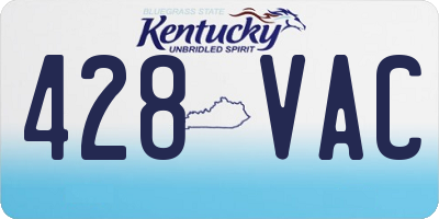 KY license plate 428VAC