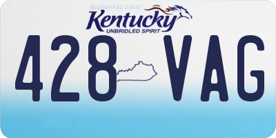 KY license plate 428VAG