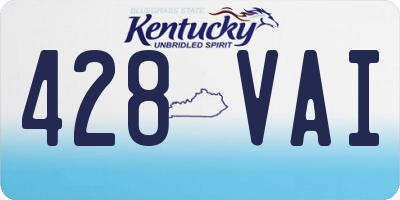 KY license plate 428VAI