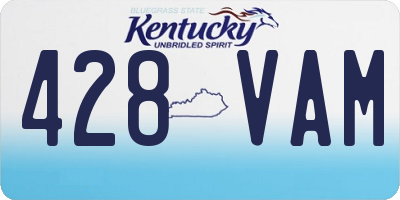 KY license plate 428VAM