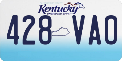 KY license plate 428VAO