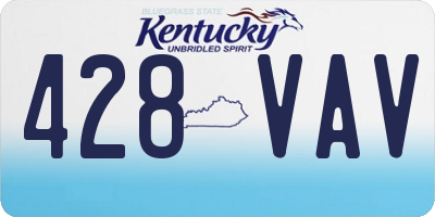 KY license plate 428VAV