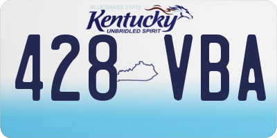 KY license plate 428VBA