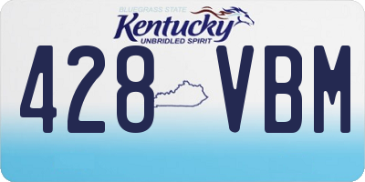 KY license plate 428VBM