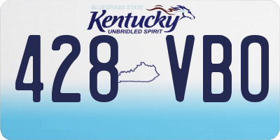 KY license plate 428VBO
