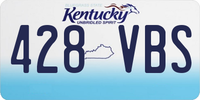 KY license plate 428VBS