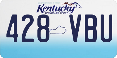 KY license plate 428VBU