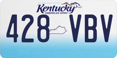 KY license plate 428VBV