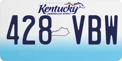 KY license plate 428VBW