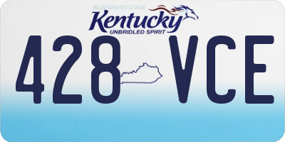 KY license plate 428VCE