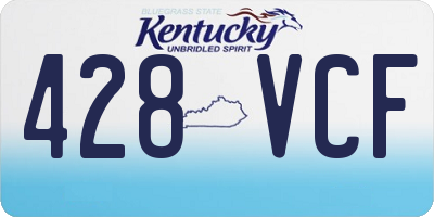 KY license plate 428VCF