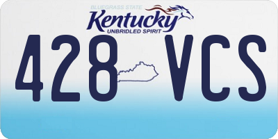 KY license plate 428VCS