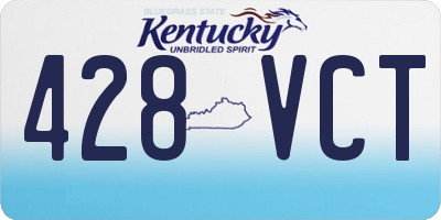 KY license plate 428VCT