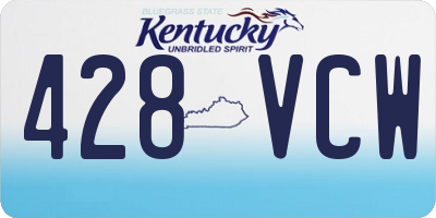 KY license plate 428VCW