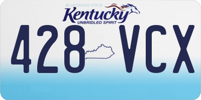 KY license plate 428VCX