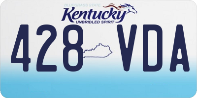 KY license plate 428VDA