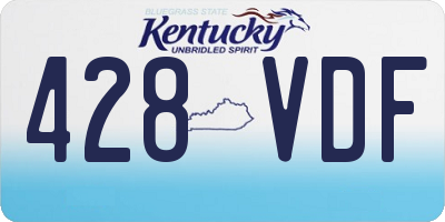 KY license plate 428VDF