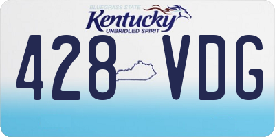 KY license plate 428VDG