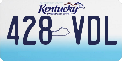 KY license plate 428VDL