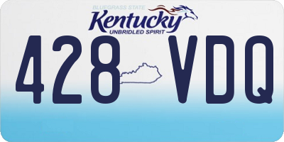 KY license plate 428VDQ