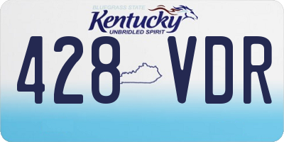 KY license plate 428VDR