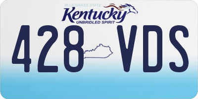 KY license plate 428VDS