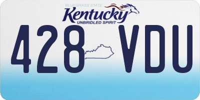 KY license plate 428VDU