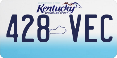KY license plate 428VEC