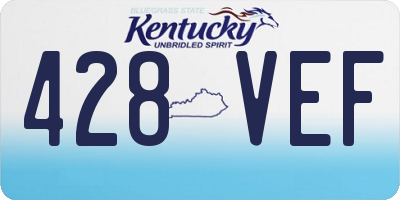 KY license plate 428VEF