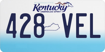 KY license plate 428VEL