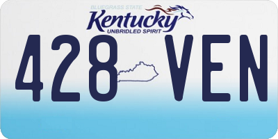 KY license plate 428VEN