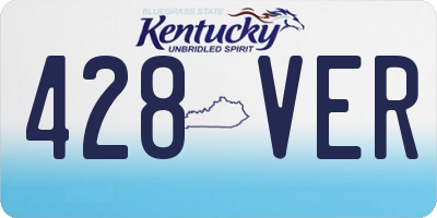KY license plate 428VER