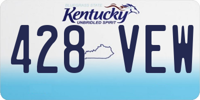 KY license plate 428VEW
