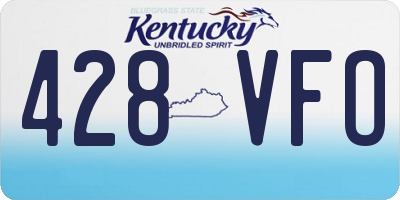 KY license plate 428VFO