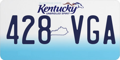 KY license plate 428VGA