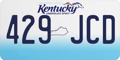 KY license plate 429JCD