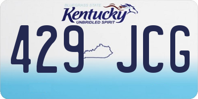 KY license plate 429JCG