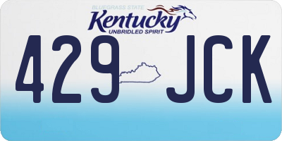 KY license plate 429JCK