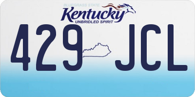 KY license plate 429JCL