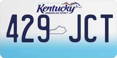 KY license plate 429JCT