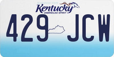 KY license plate 429JCW
