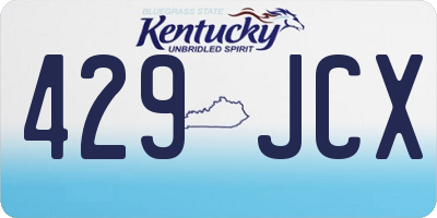 KY license plate 429JCX