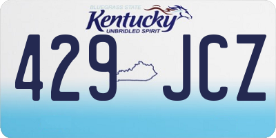 KY license plate 429JCZ
