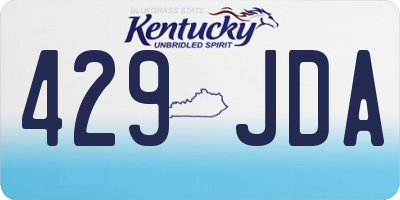 KY license plate 429JDA
